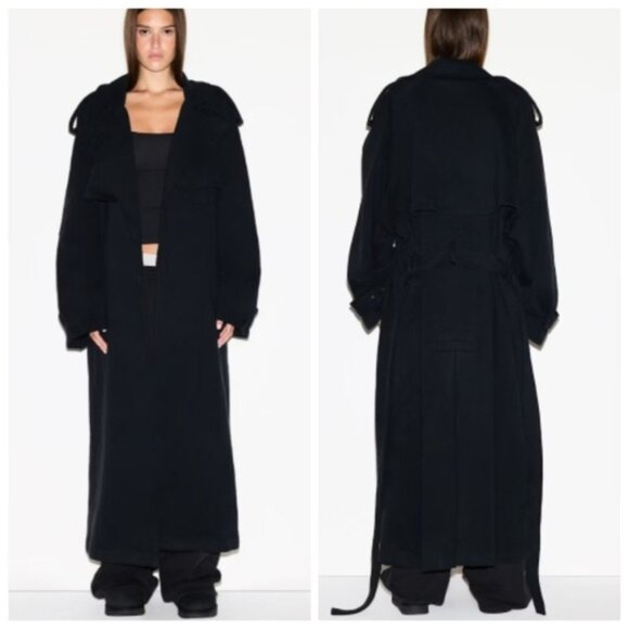 NWT Skims Boyfriend Oversized Fleece Trench Coat - Picture 2 of 11